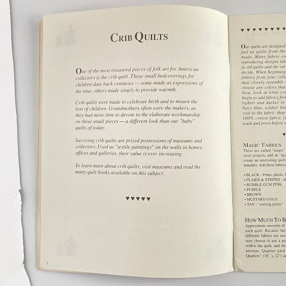 American Crib Quilts Inspirations 19th Century Remember Me Pattern Book Applique - Picture 3 of 6